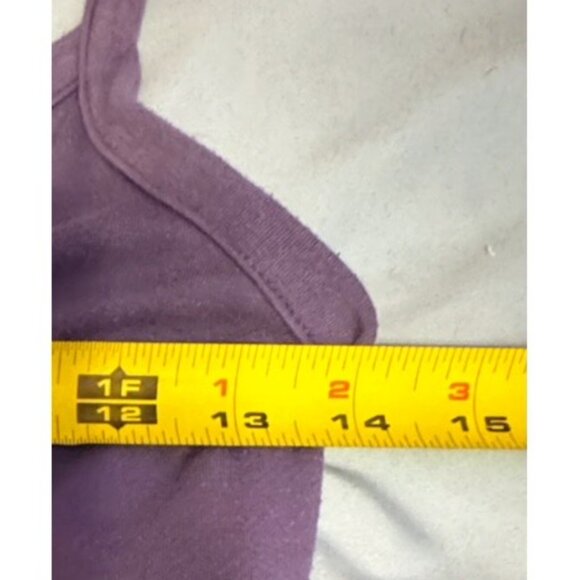 Xhilaration Casual Babydoll Tank Top Purple Tie Front Stretch Small Empire Waist - Picture 8 of 9
